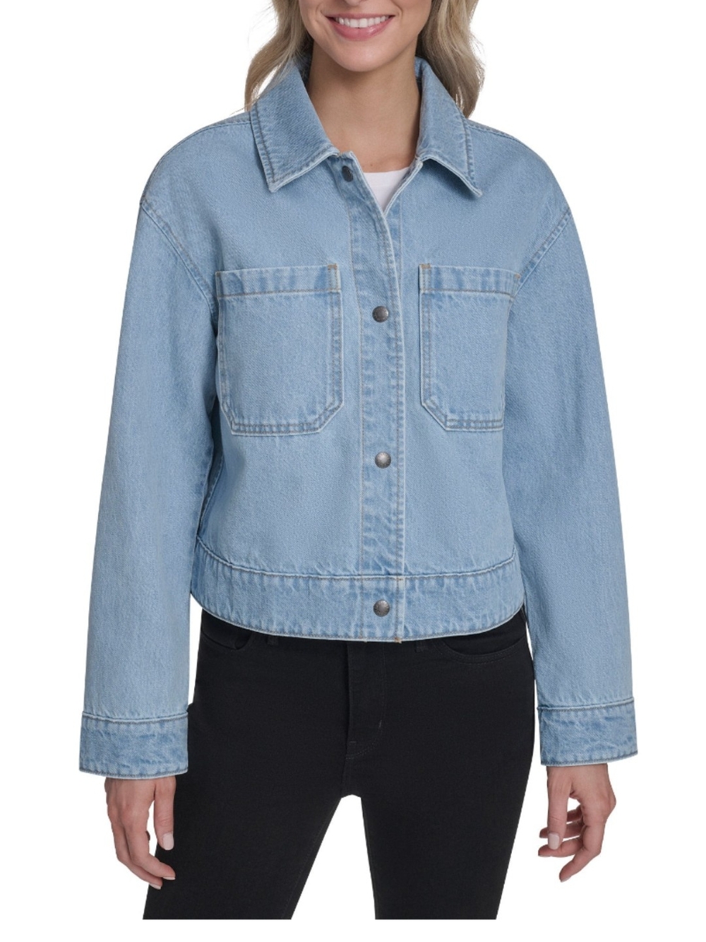 Levi's Light Blue Denim Jacket - Women's Casual Workwear Medium Nwt